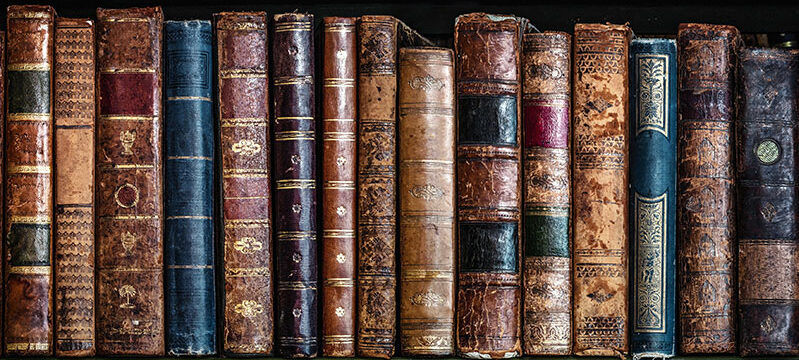 Books on a shelf