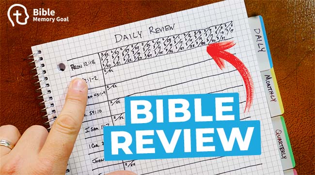 Bible Memory Notebook for manual review