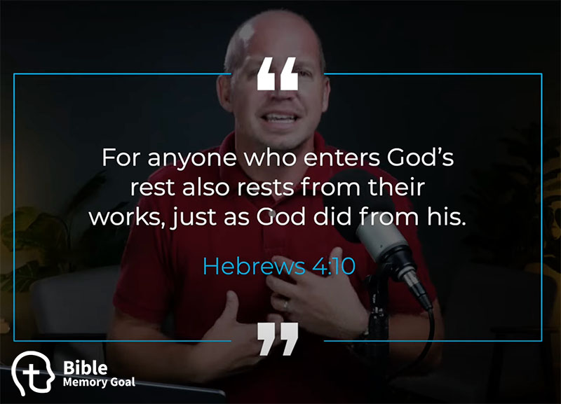 Hebrews 4:10 on God's rest