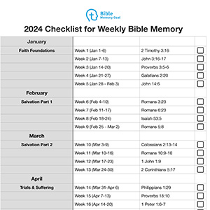 Memorize 52 Bible verses in a year!