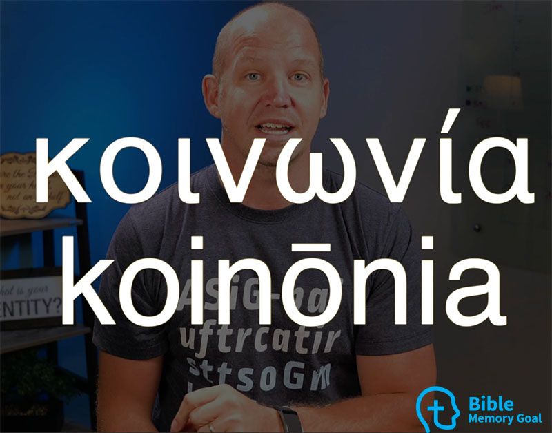 The word koinonia in Greek