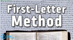 First letter Bible memory method