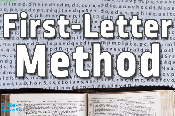 First letter Bible memory method