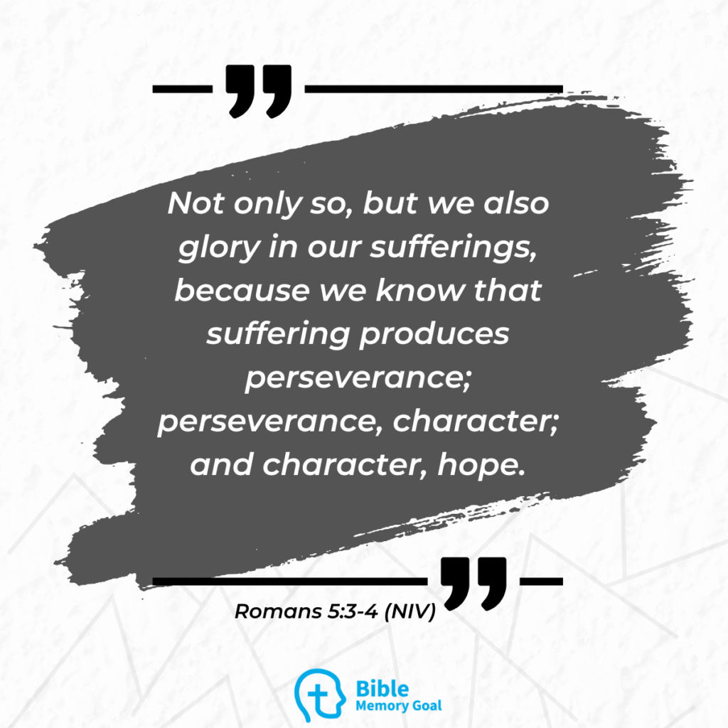 Romans 5:3-4 verse card