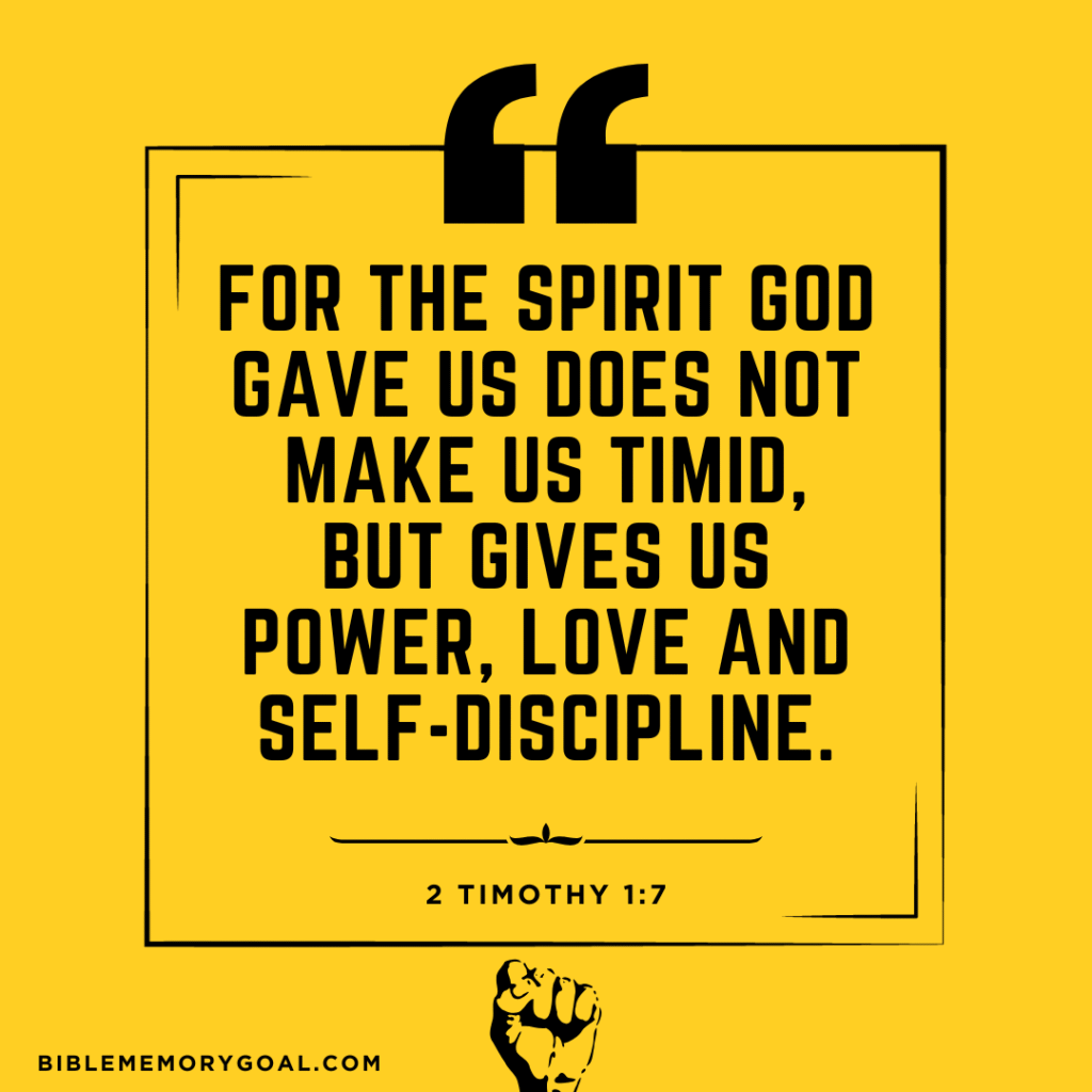 2 Timothy 1:7 verse card