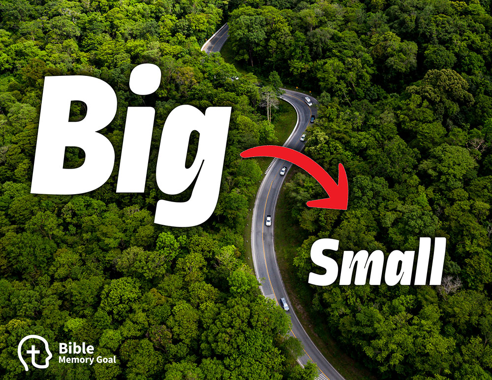 Start big then go small in the Bible