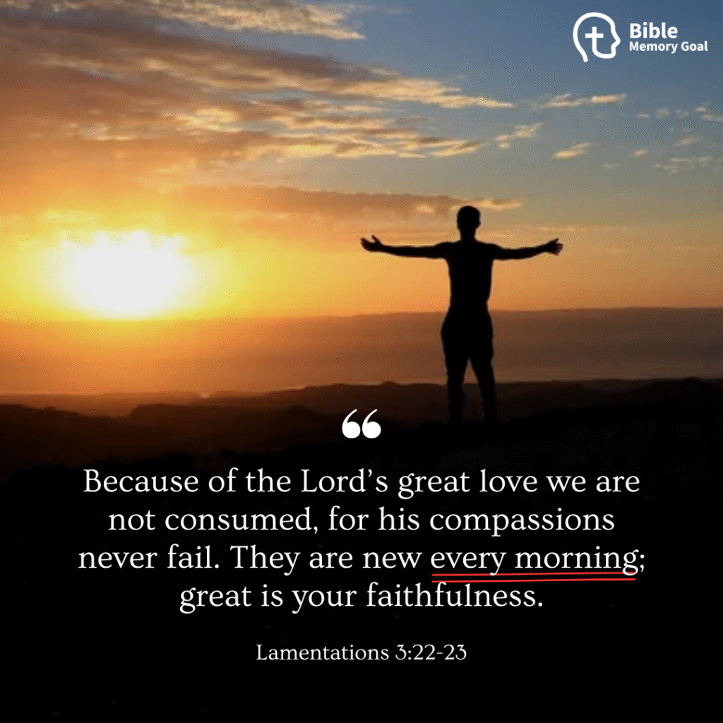 Lamentations 3:22-23 verse card