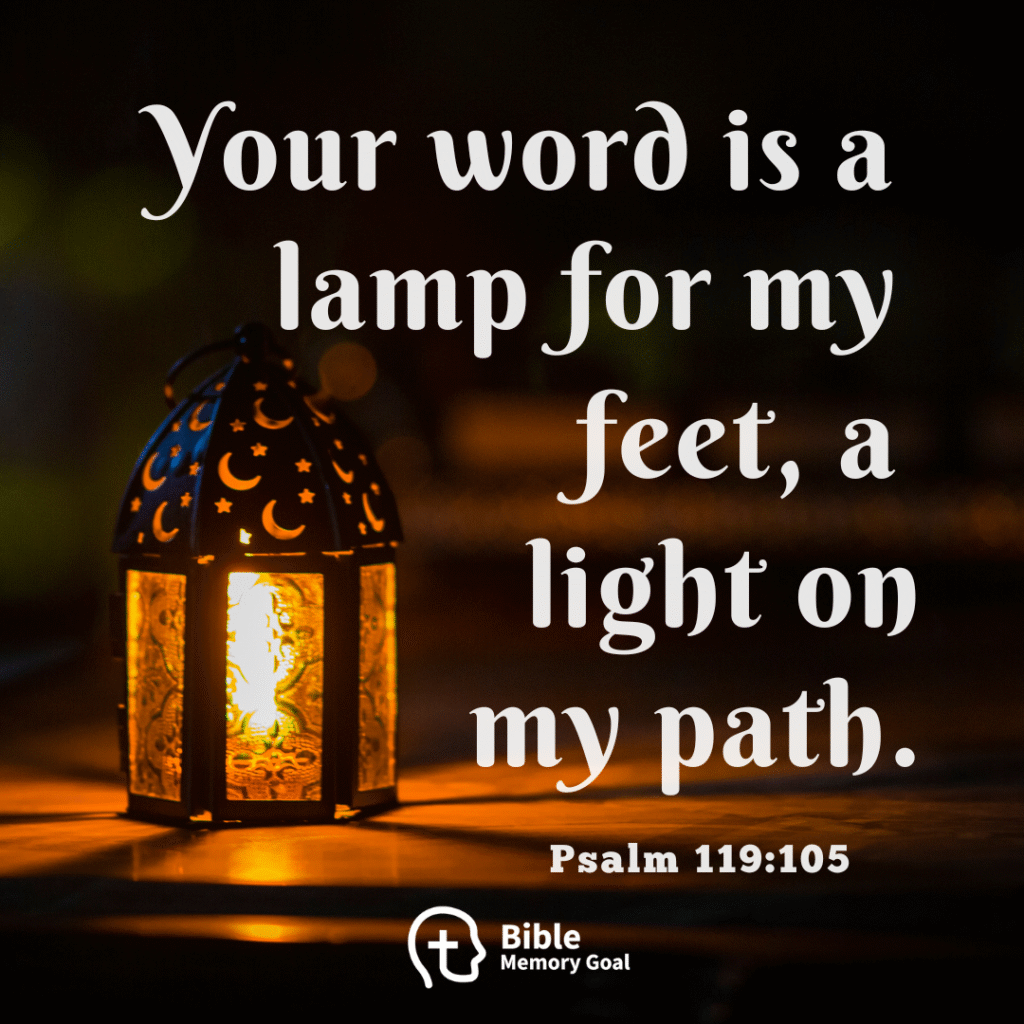 Psalm 119:105 Bible verse card