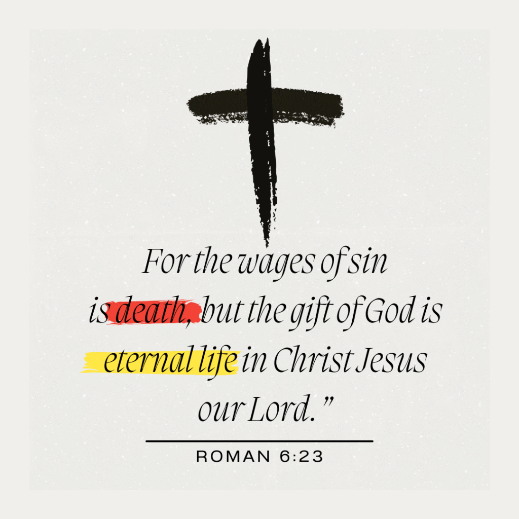 Romans 6:23 Verse card