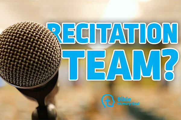 Church Scripture memory recitation team