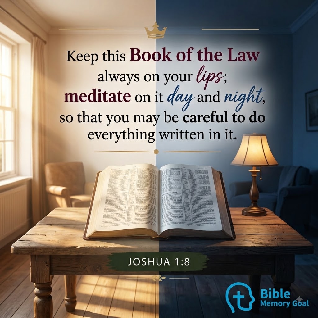 Joshua 1:8 verse card