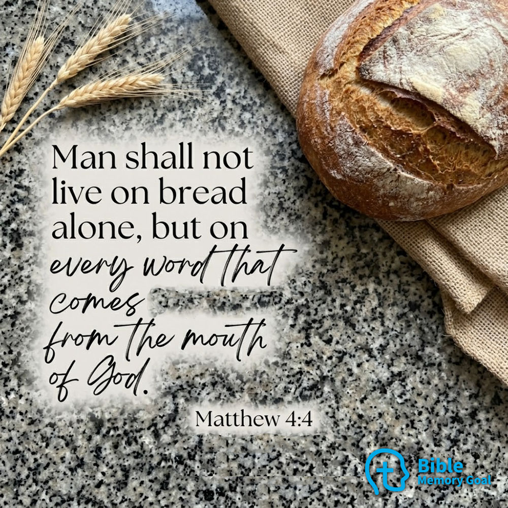 Matthew 4:4 verse card