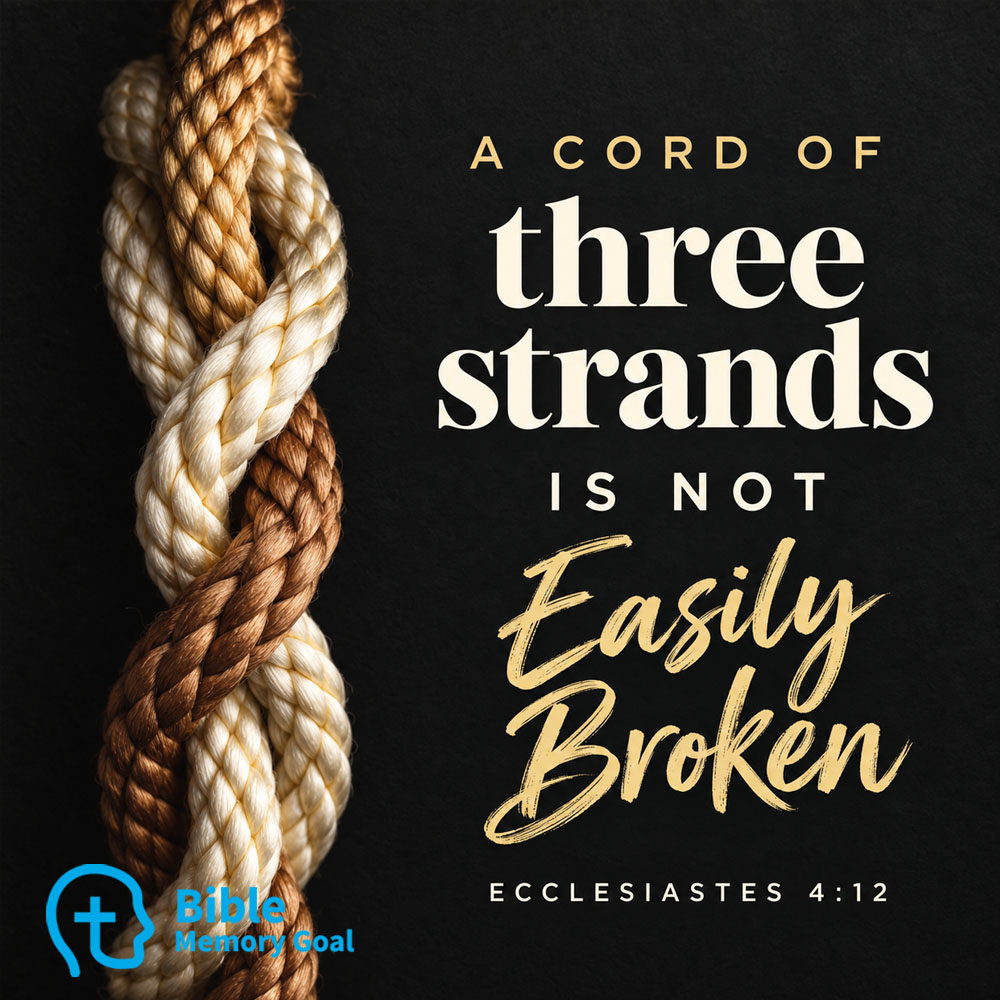Ecclesiastes 4:12 Cord of three strands verse card